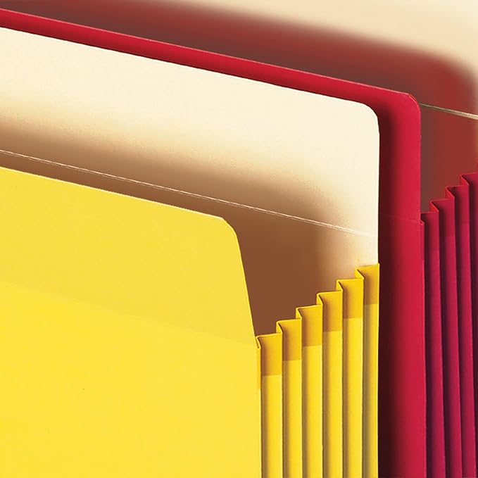 Smead File Pocket, Straight-Cut Tab, 5-1/4" Expansion, Letter Size, 5 per Pack - Image 3