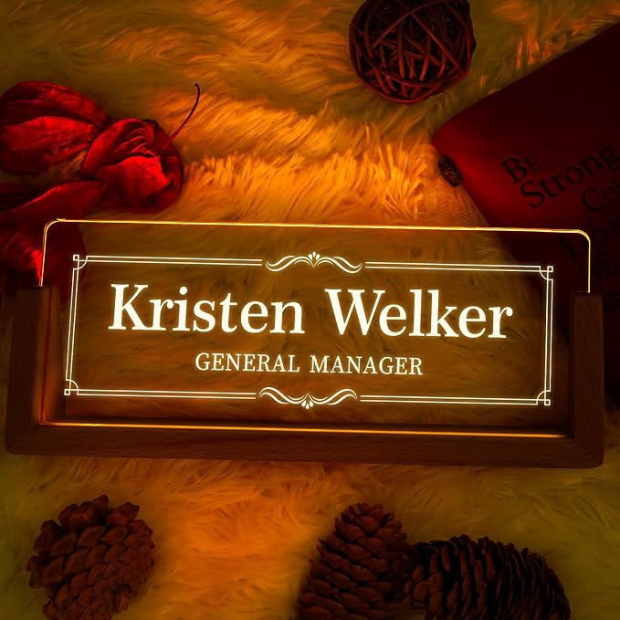 Custom Light Up Name Plate for Desk, Desk Name Plate Personalized - Image 4