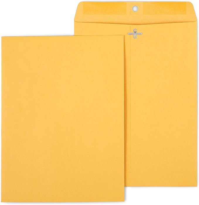 Staples 9 x 12 Brown Clasp & Moistenable Glue Catalog Envelopes, Heavyweight by Staples