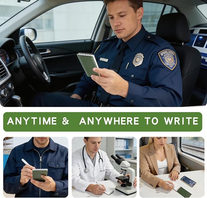 Waterproof Notebook, 4 Pack Pocket Notepad, All Weather Police Pocket Notebook - Image 6