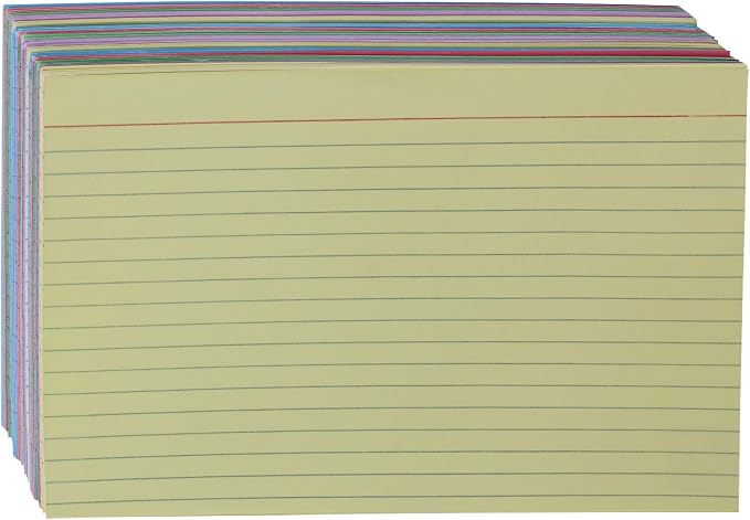 Amazon Basics Ruled Color Index Cards by AmazonBasics