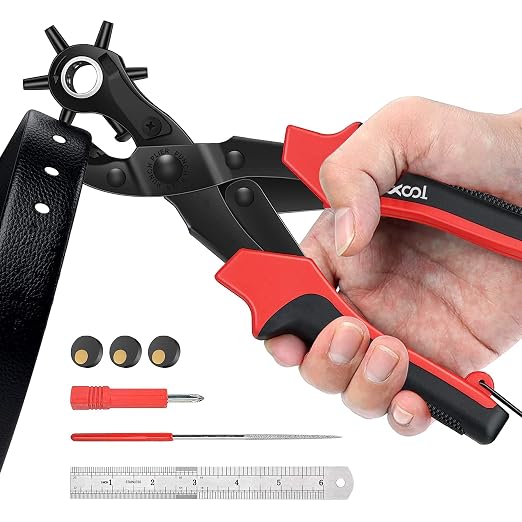 Revolving Punch Plier Kit, XOOL Leather Hole Punch Set by XOOL