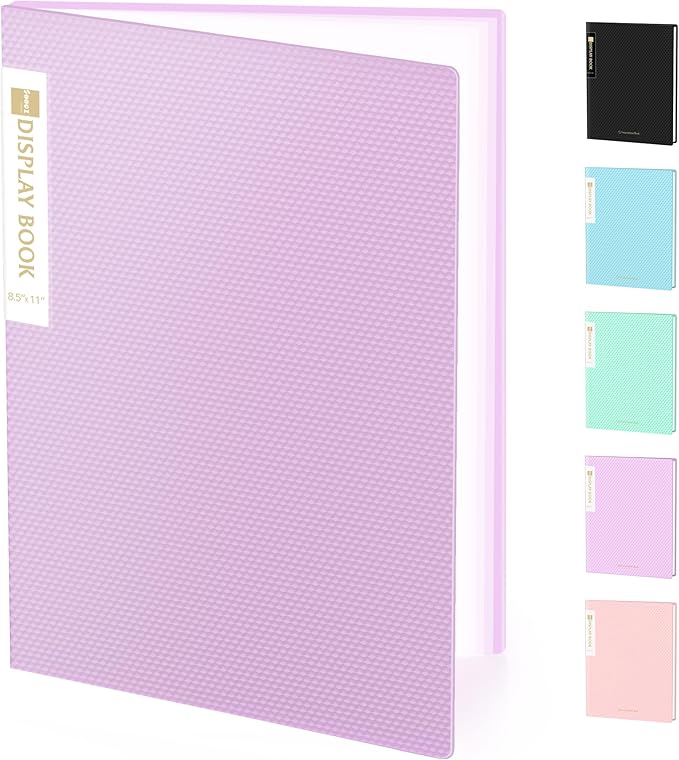 Sooez Binder with Plastic Sleeves 18-Pocket, Displays 36 Pages, 8.5x11 by Sooez
