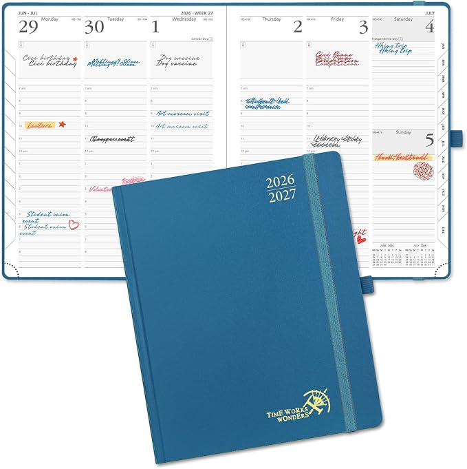 POPRUN 2026-2027 Academic Planner, Large Size 8.5" x 10.5", Weekly and Monthly by POPRUN