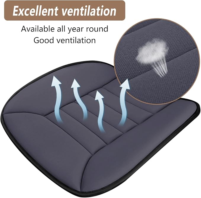 MYFAMIREA 2PCS Car Seat Cushion Pad 1.2" Thick Comfort Seat Protector - Image 3