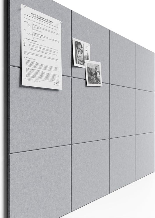 Bumusty Large Felt Bulletin Board 48" x 36" Cork Board Alternative-12 Pack by Bumusty