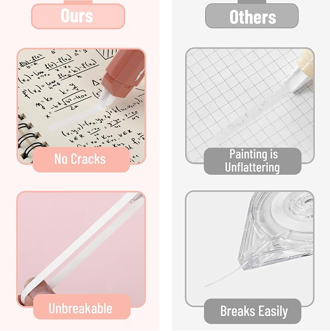 Mr. Pen- Correction Tape, 0.2" x 236", Mocha Blush | Cute Correction Tape - Image 5