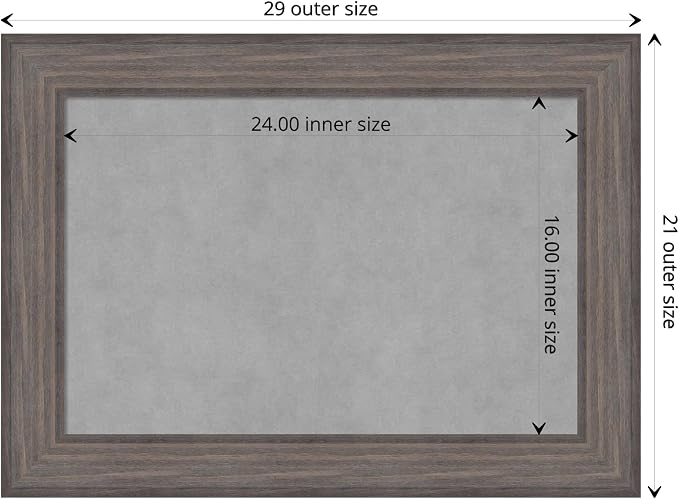 Amanti Art Grey Framed Magnetic Board 21x29 Medium Vision Board - Image 4