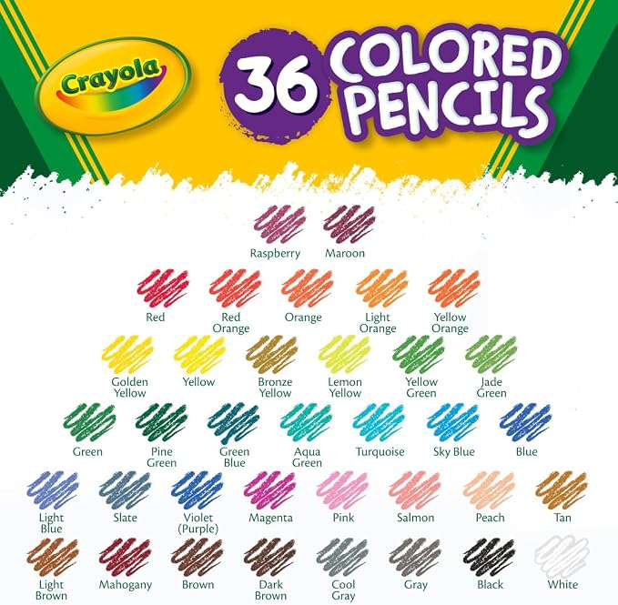 Crayola Colored Pencils, Kids Pencil Set, Pre-Sharpened Coloring Book Pencils - Image 3