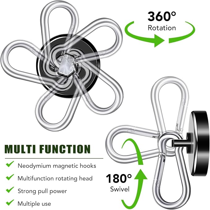 E BAVITE Carabiner Magnetic Hooks, Refrigerator, Locker 40Pack - Image 3