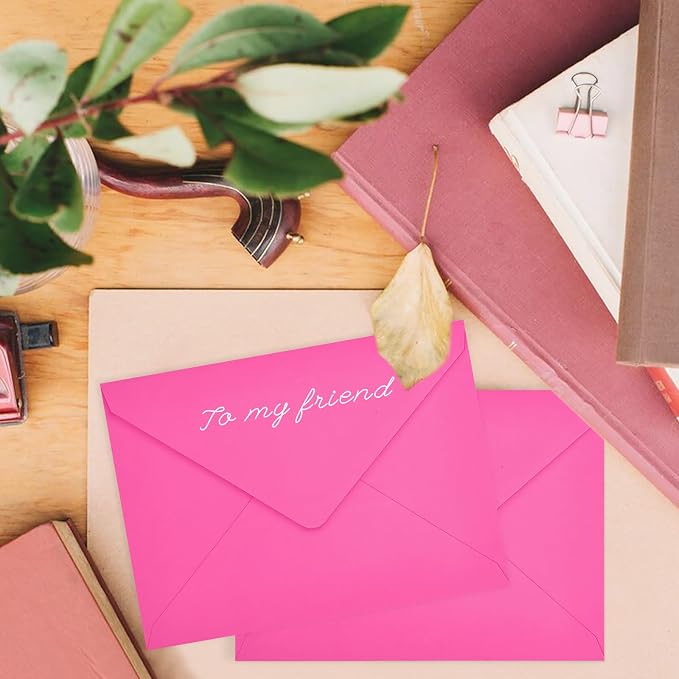 200 Pack A7 Envelopes, Rose Greeting Card Envelopes Self Seal, 5.24 x 7.24 in - Image 2