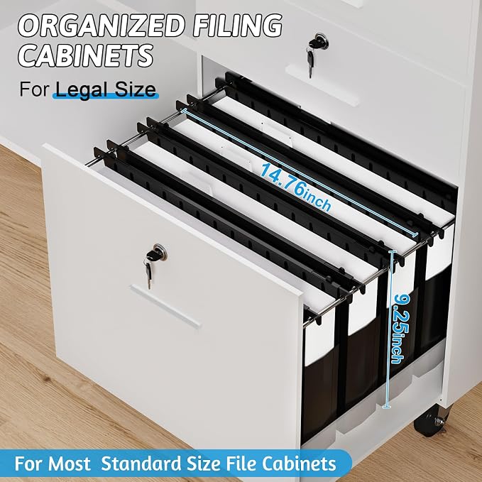 Plastic Extra Capacity Legal Size Hanging File Folders, 12 Pack Reinforced - Image 3