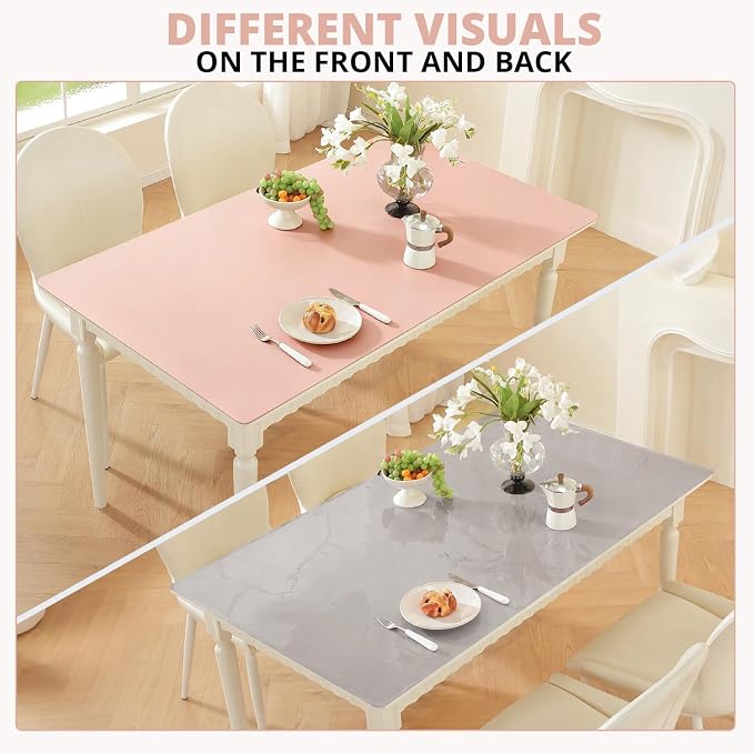 OstepDecor Pink Table Protector 24 x 36 Inch, 1.5mm Thick Plastic Table Cover - Image 7