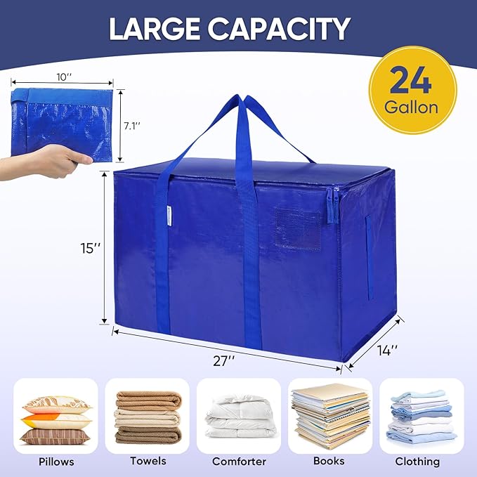 TICONN 6 Pack Extra Large Moving Bags Heavy Duty - Image 4
