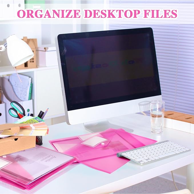 Yeaqee 50 Pcs Plastic Envelopes Poly Envelopes File Folders - Image 6