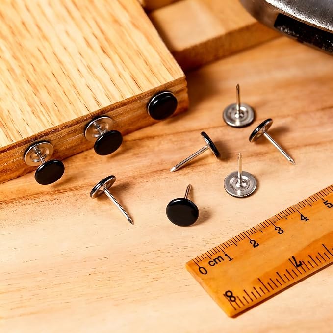 Black Heavy Duty Thumb Tacks, Extra Long Push Pins - Image 5