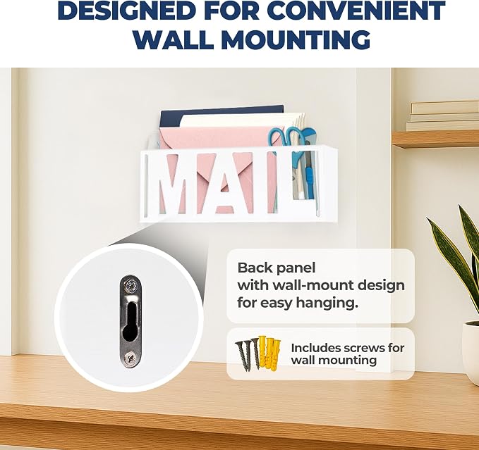 Mail Organizer Countertop, Desk or Wall Mail Holder - Image 5