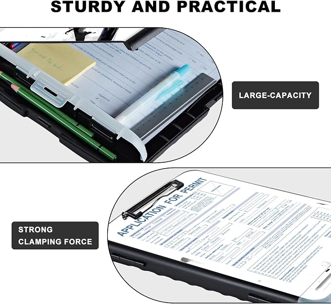 Heavy Duty Plastic Storage Clipboard - Image 3