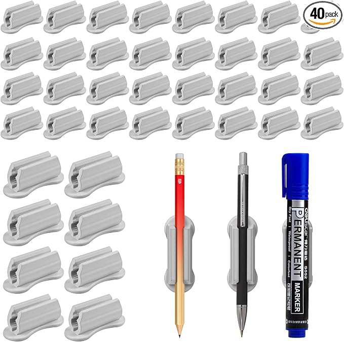 VZZNN Adhesive Pencil Holders for Desk, Marker Holder, Adhesive Pen Holder for by VZZNN