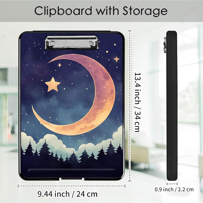 Clipboard with Storage, Office Supplies Nursing Clipboards Folder with Pen - Image 2