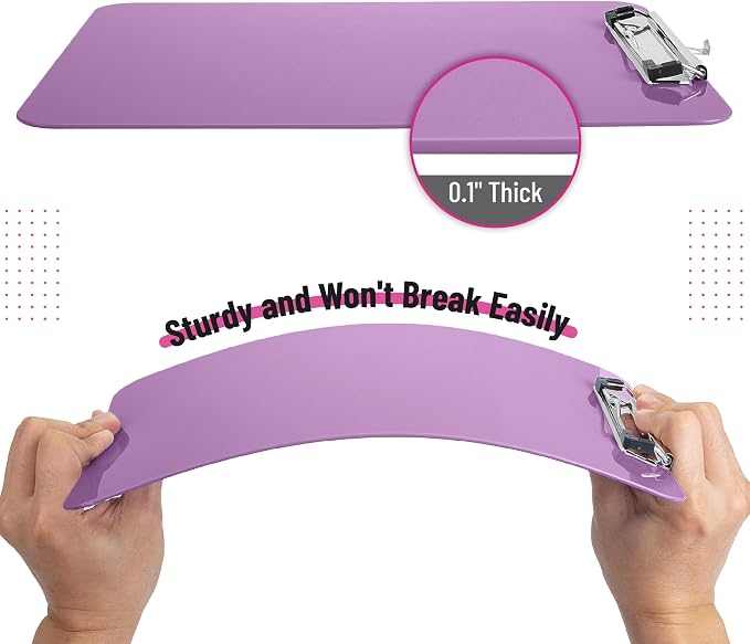 Mr. Pen- Plastic Clipboard, 12.5" x 9", 2 Pack | Pastel Purple Clipboard Plastic - Image 4