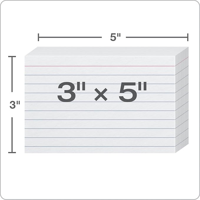 Oxford Ruled Index Cards, 000 Cards - Image 3