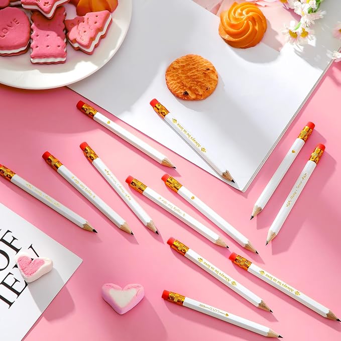 Crtiin 50 Pcs Bridal Shower Games Pencils Pre Sharpened Wedding Half Golf - Image 6
