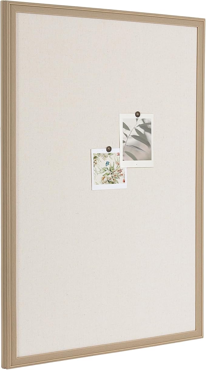 Kate and Laurel Oakhurst Rectangle Framed Linen Fabric Pinboard; 24 x 36; Light by KateandLaurel