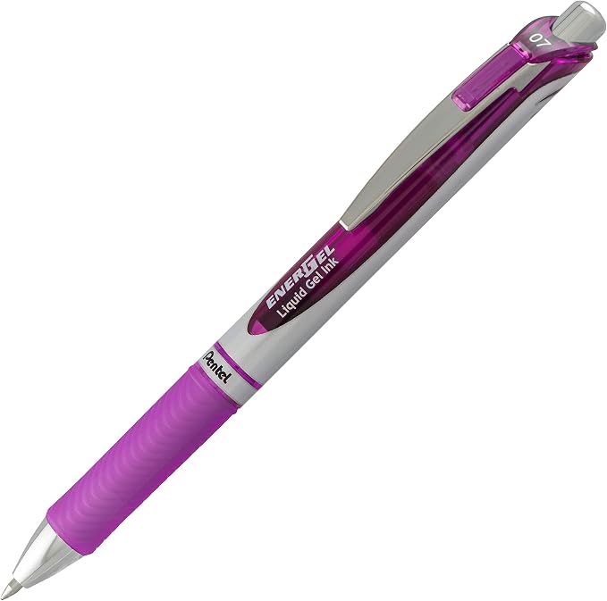 Pentel EnerGel RTX Retractable Liquid Gel Pen, Medium Line, Metal Tip, Violet - Image 3