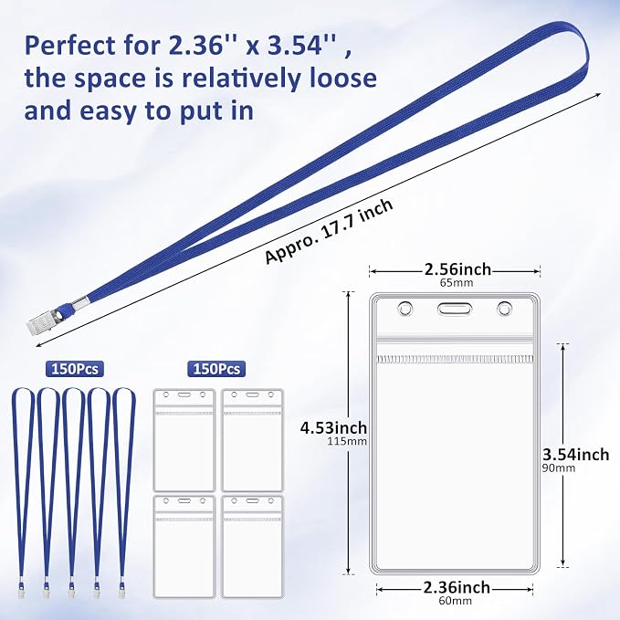 Marspark 300 Pcs ID Badge Holder - Image 2