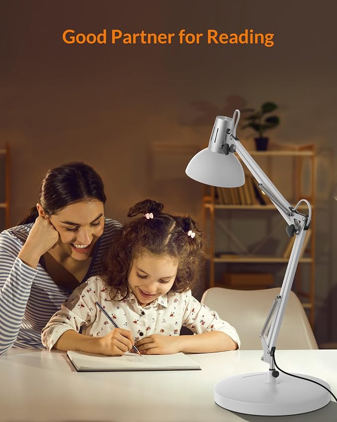 LEPOWER Metal Desk Lamp, Adjustable Goose Neck Architect Table Lamp - Image 6