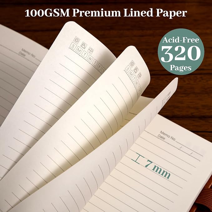 CAGIE Leather Bound Journal for Men & Women, A5 Lined Notebook - Image 3