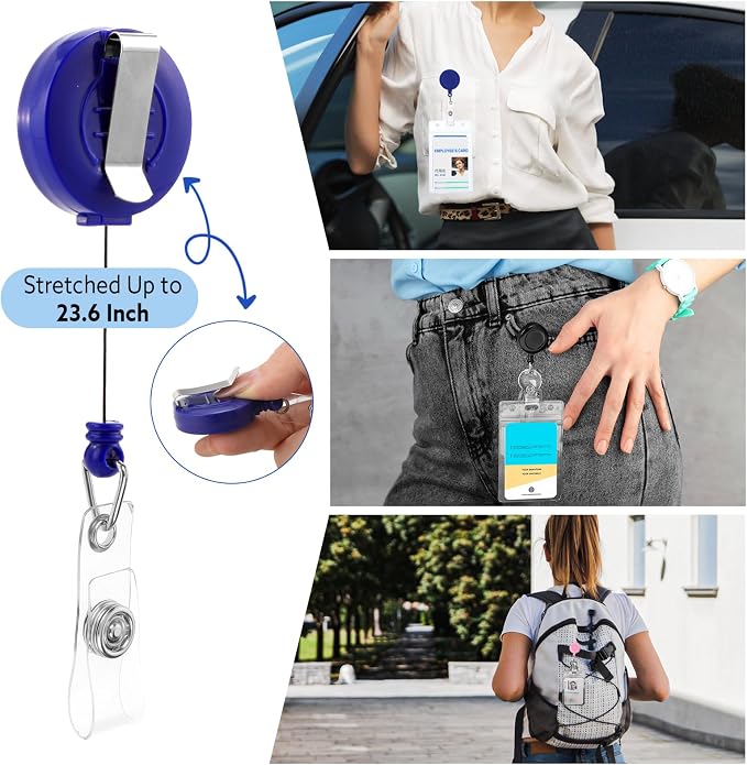 6 Pack Lanyards for ID Badges Holder Retractable Lanyards for Cruise Ship Cards - Image 4