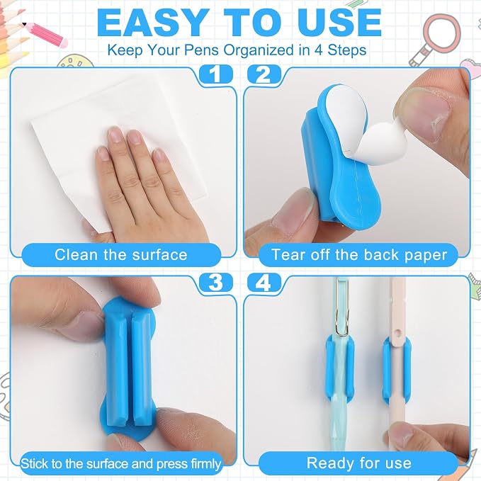 Sherr 48 Pack Adhesive Pencil Holders - Image 3