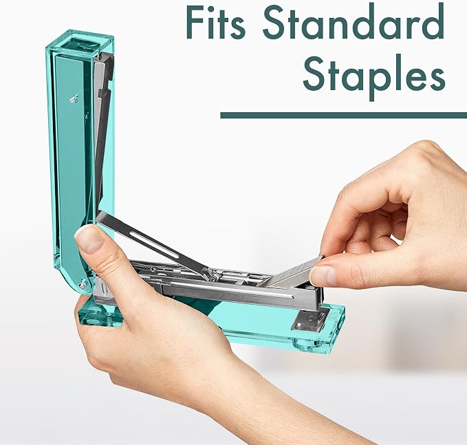 OfficeGoods Acrylic Stapler – Aesthetic & Durable Green Desk Staple - Image 3