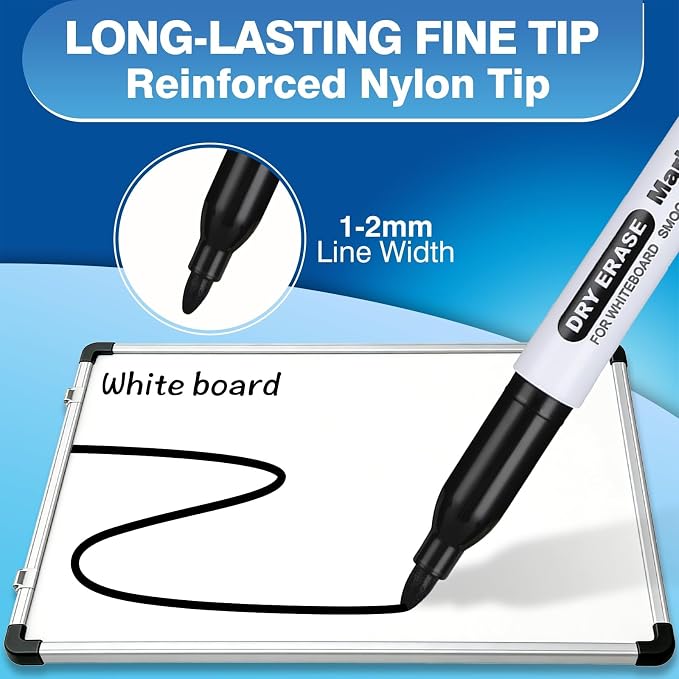 SFAIH Black Dry Erase Markers Fine Tip - Image 2