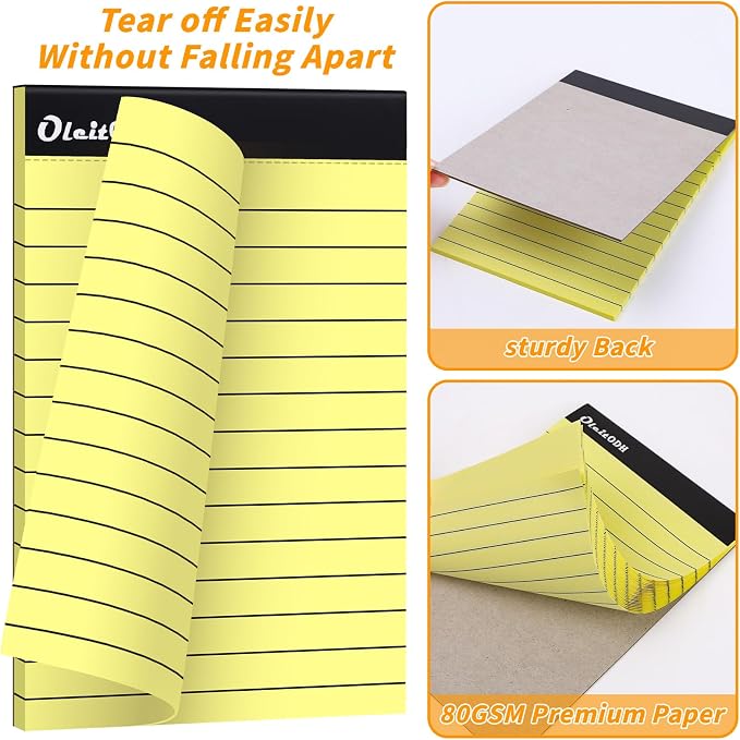Oleitodh 3x5 Notepads – 48 Pack Yellow Memo Pads Small Writing Pads - Image 3