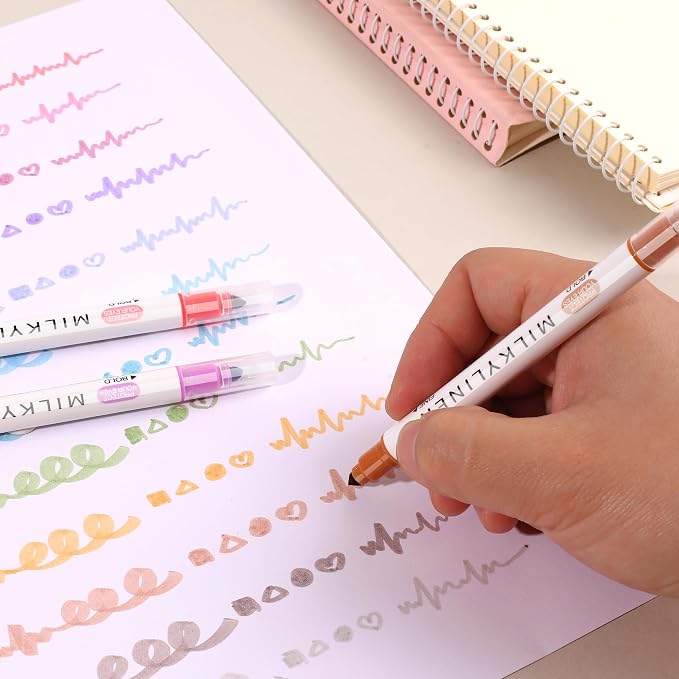 HANKU Highlighters Pastel Double Sided Chisel and Fine Tips Pastel Bible - Image 3