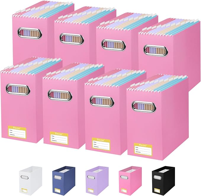 BALEINE File Organizer Box, Cardboard File Folder Organizer by BALEINE