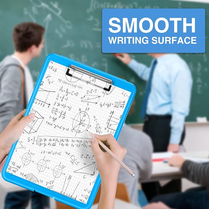 Sooez Clipboard with Storage, Plastic Storage Clipboards with Low Profile Clip - Image 6