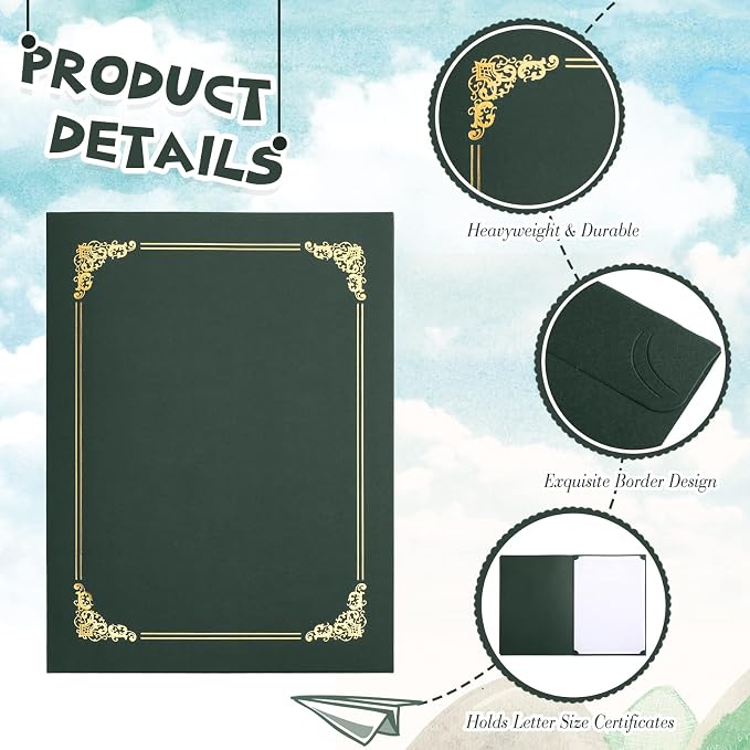 Fainne 80 Pieces Certificate Holders Diploma Holders Document Holder - Image 3