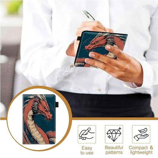 Red Dragon Large Server Book for Waitress & Waiter 9"x5.5" - Image 4