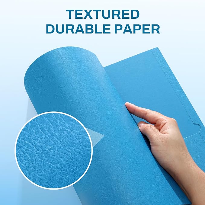 SUNEE Folders with Pockets, 2 Pocket Folders Fit Letter Size Paper, Paper File - Image 3
