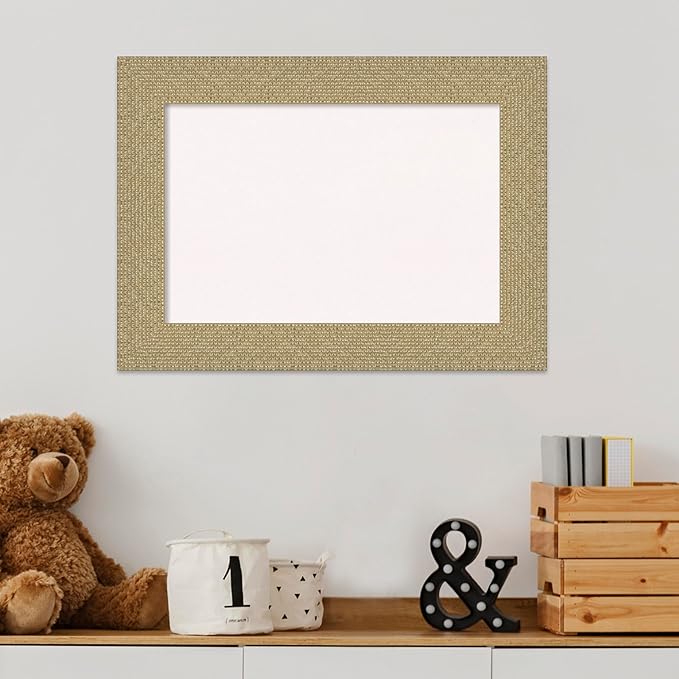 Amanti Art White Cork Board for Wall, 16x22 Vision Board with Gold Frame, Small Corkboard Office Decor for Home Organization, Casual Corkboard Pinboard to Display Items for Home Organization in-DeskLoop Office