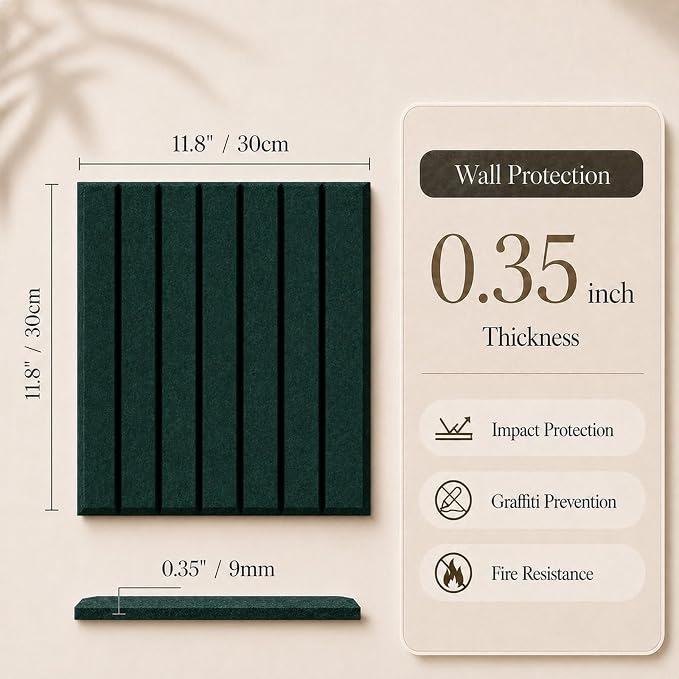 Stripe Felt Bulletin Board Tiles, Cork Board Alternative 48 x 36 in | 0.35 in - Image 2