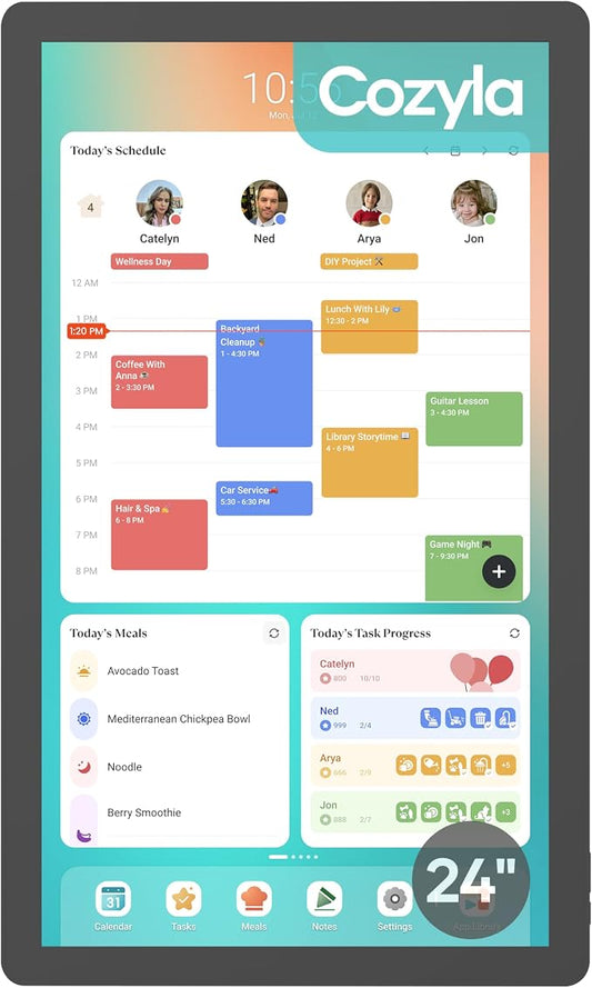 Cozyla Mate Digital Calendar+ 2: 24 Inch Wall Touch Screen Chore Chart by CozylaMate