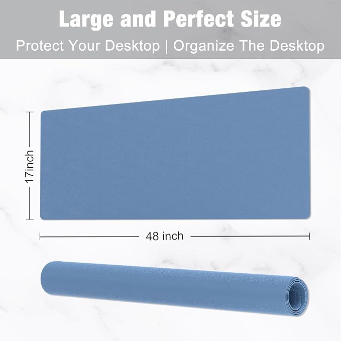 Hsurbtra Desk Pad, XXXL Extended Mouse Pad, Waterproof Desktop Blotter Protector - Image 3