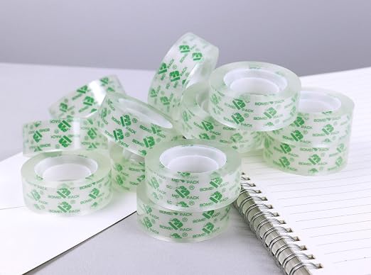 BOMEI PACK 192Rolls Crystal Clear Tape Refills - Image 4