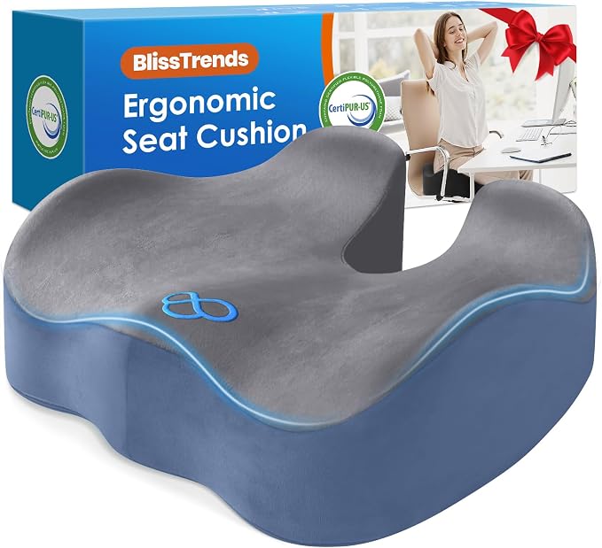 BlissTrends Seat Cushion, Thick Memory Foam Cushions by BlissTrends