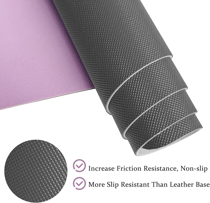 Non-Slip Desk Pad Mat, Leather Purple Desk Mat - Image 6